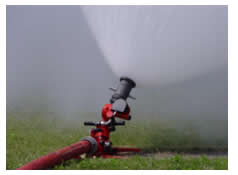 Mobile fire water cannon (self-swing)